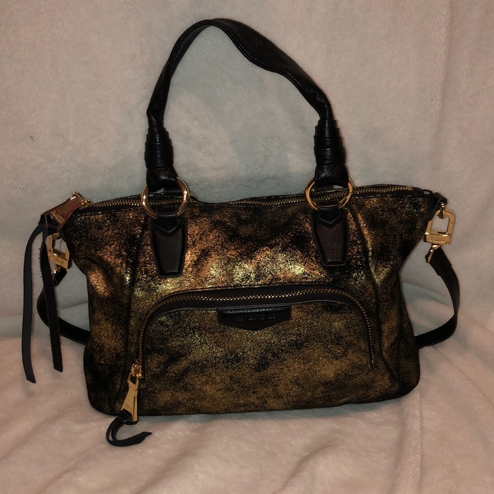 Aimee Kestenberg Black and gold handbag
